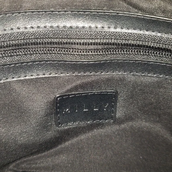 Milly Embossed Cream Lambskin Bag - Picture 6 of 10